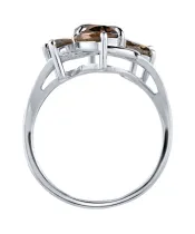 Женские Кольца_Серебро .925_РАУХТОПАЗ__4-Лазурит-Онлайн