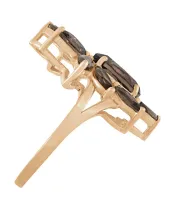 Женские Кольца_Серебро .925_РАУХТОПАЗ__3-Лазурит-Онлайн