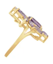 Женские Кольца_Серебро .925_АМЕТИСТ__3-Лазурит-Онлайн