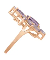 Женские Кольца_Серебро .925_АМЕТИСТ__4-Лазурит-Онлайн