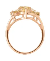 Женские Кольца_Серебро .925_ЦИТРИН__4-Лазурит-Онлайн