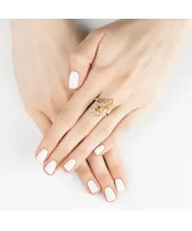 Женские Кольца_Серебро .925_ЦИТРИН__7-Лазурит-Онлайн