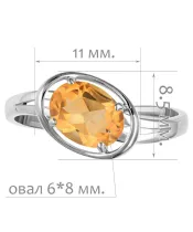 Женские Кольца_Серебро .925_ЦИТРИН__2-Лазурит-Онлайн