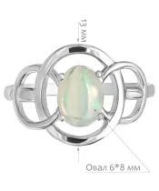 Женские Кольца_Серебро .925_ОПАЛ__2-Лазурит-Онлайн