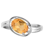 Женские Кольца_Серебро .925_ЦИТРИН__3-Лазурит-Онлайн