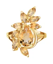 Женские Кольца_Серебро .925_ЦИТРИН__3-Лазурит-Онлайн