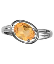 Женские Кольца_Серебро .925_ЦИТРИН__3-Лазурит-Онлайн