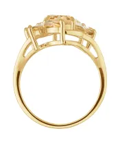 Женские Кольца_Серебро .925_ЦИТРИН__4-Лазурит-Онлайн