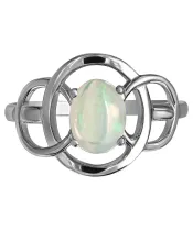 Женские Кольца_Серебро .925_ОПАЛ__3-Лазурит-Онлайн