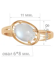 Женские Кольца_Серебро .925_ЛУННЫЙ КАМЕНЬ__2-Лазурит-Онлайн