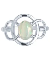 Женские Кольца_Серебро .925_ОПАЛ__2-Лазурит-Онлайн