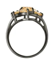 Женские Кольца_Серебро .925_ЦИТРИН__4-Лазурит-Онлайн