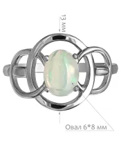 Женские Кольца_Серебро .925_ОПАЛ__2-Лазурит-Онлайн