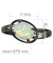 Женские Кольца_Серебро .925_ОПАЛ__2-Лазурит-Онлайн