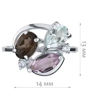 Женские Кольца_Серебро .925_АМЕТИСТ_Нанокристалл_2-Лазурит-Онлайн