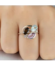 Женские Кольца_Серебро .925_АМЕТИСТ_Нанокристалл_5-Лазурит-Онлайн