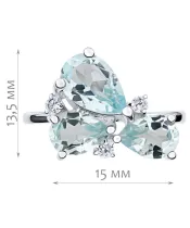 Женские Кольца_Серебро .925_ТОПАЗ_Нанокристалл_2-Лазурит-Онлайн