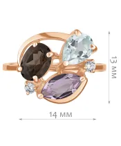 Женские Кольца_Серебро .925_АМЕТИСТ_Нанокристалл_2-Лазурит-Онлайн