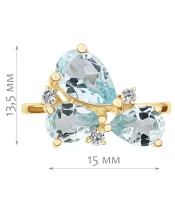 Женские Кольца_Серебро .925_ТОПАЗ_Нанокристалл_2-Лазурит-Онлайн