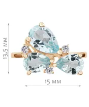 Женские Кольца_Серебро .925_ТОПАЗ_Нанокристалл_2-Лазурит-Онлайн