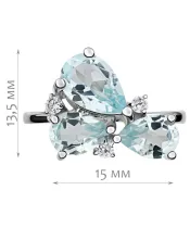 Женские Кольца_Серебро .925_ТОПАЗ_Нанокристалл_2-Лазурит-Онлайн