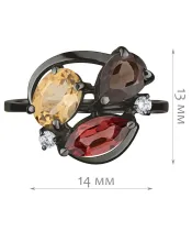 Женские Кольца_Серебро .925_ГРАНАТ_Нанокристалл_2-Лазурит-Онлайн