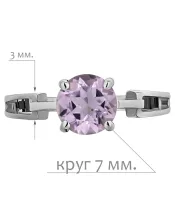 Женские Кольца_Серебро .925_АМЕТИСТ__2-Лазурит-Онлайн