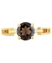 Женские Кольца_Серебро .925_РАУХТОПАЗ__3-Лазурит-Онлайн