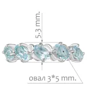 Женские Кольца_Серебро .925_ТОПАЗ__2-Лазурит-Онлайн