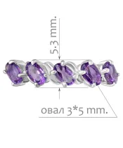 Женские Кольца_Серебро .925_АМЕТИСТ__2-Лазурит-Онлайн
