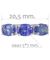 Женские Кольца_Серебро .925_ТАНЗАНИТ__2-Лазурит-Онлайн