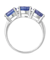 Женские Кольца_Серебро .925_ТАНЗАНИТ__3-Лазурит-Онлайн