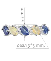 Женские Кольца_Серебро .925_САПФИР__2-Лазурит-Онлайн