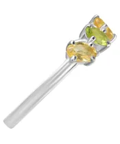 Женские Кольца_Серебро .925_ХРИЗОЛИТ__3-Лазурит-Онлайн