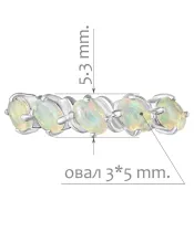 Женские Кольца_Серебро .925_ОПАЛ__2-Лазурит-Онлайн