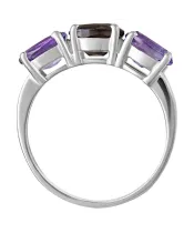 Женские Кольца_Серебро .925_РАУХТОПАЗ__4-Лазурит-Онлайн