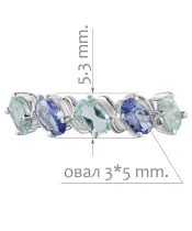 Женские Кольца_Серебро .925_ТАНЗАНИТ__2-Лазурит-Онлайн