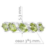 Женские Кольца_Серебро .925_ХРИЗОЛИТ__2-Лазурит-Онлайн