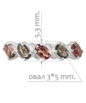 Женские Кольца_Серебро .925_ГРАНАТ__2-Лазурит-Онлайн