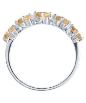 Женские Кольца_Серебро .925_ЦИТРИН__4-Лазурит-Онлайн