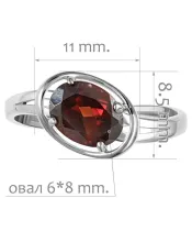 Женские Кольца_Серебро .925_ГРАНАТ__2-Лазурит-Онлайн