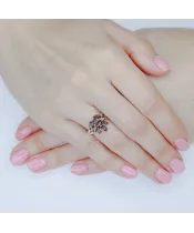 Женские Кольца_Серебро .925_РАУХТОПАЗ__5-Лазурит-Онлайн