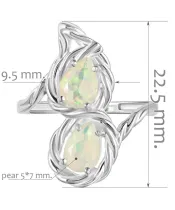 Женские Кольца_Серебро .925_ОПАЛ__2-Лазурит-Онлайн