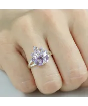 Женские Кольца_Серебро .925_АМЕТИСТ__6-Лазурит-Онлайн