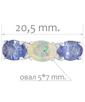 Женские Кольца_Серебро .925_ТАНЗАНИТ__2-Лазурит-Онлайн