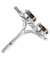 Женские Кольца_Серебро .925_РАУХТОПАЗ__4-Лазурит-Онлайн