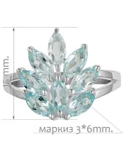 Женские Кольца_Серебро .925_ТОПАЗ__2-Лазурит-Онлайн