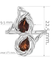 Женские Кольца_Серебро .925_ГРАНАТ__2-Лазурит-Онлайн