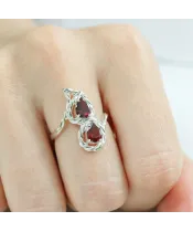 Женские Кольца_Серебро .925_ГРАНАТ__6-Лазурит-Онлайн