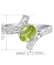 Женские Кольца_Серебро .925_ХРИЗОЛИТ__2-Лазурит-Онлайн